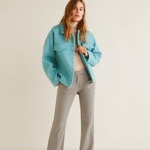 Sky Blue Wool Shacket